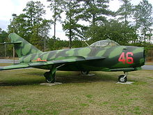 Airplane Picture - A North Vietnamese MiG-17 on display at the Mighty Eighth Air Force Museum.