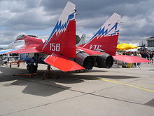 Airplane Picture - MiG-29OVT on display