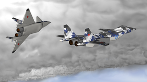 Warbird Picture - An artist's conception of the MiG 1.44 technology demonstrator with delta wing design