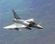 Airplane picture - French Mirage 2000C fully armed.
