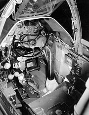 Airplane Pictures - Cockpit view of a P-38G. Note the yoke, rather than the more-usual stick