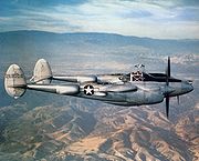 Airplane Pictures - P-38J-10-LO, 42-68008, flying over Southern California