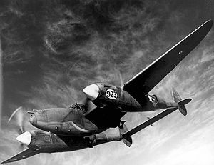 Airplane Pictures - P-38H-5-LO, AAF Ser. No. 42-66923, of the AAF Tactical Center, Orlando Army Air Base, Florida, carrying two 1,000 lb bombs during capability tests, March 1944