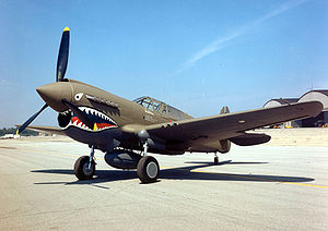 Airplane Pictures - Hawk 87A-3/Kittyhawk IA, s/n AK987, in American Volunteer Group (Flying Tigers) paint scheme