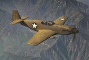 Airplane Pictures - Early P-51 Mustang on a test flight. Note the 20mm cannon armament