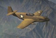 Airplane Pictures - Early P-51 Mustang on a test flight. Note the 20mm cannon armament