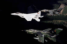 Airplane Picture - A formation including a USAF F-15C, West German Tornado and RAF Tornado