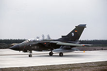 Airplane Picture - A Luftwaffe Tornado IDS landing on an Autobahn in 1984