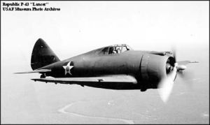 Warbird Picture - USAAF Republic P-43 Lancer (USAF photo)