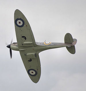 Airplane Pictures - The distinctive silhouette of a typical Spitfire shows elliptical wings. (P7350, a Mk IIa, was first delivered to 266 Squadron on 6 September 1940.)