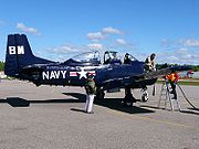 Airplane Pictures - Canadian civil T-28B refuelling