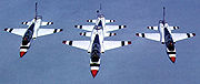 Airplane picture - USAF Thunderbirds flying T-38 Talons in formation