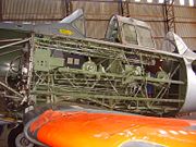 Airplane Pictures - Harvard under restoration exposing internal structure