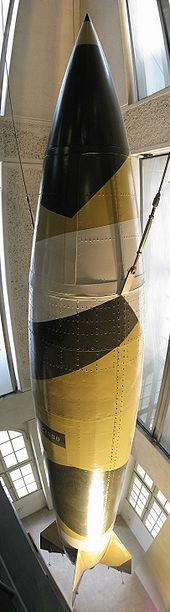 A V-2 replica on display