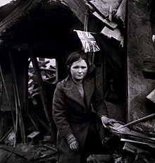 Aftermath of a V-2 bombing at Battersea, London, 27 January 1945