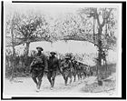 African-American soldiers marching in France