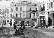 Airplane Pictures - Japanese troops advancing through Kuala Lumpur.