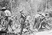Airplane Pictures - British troops firing a mortar during the Battle of Imphal.