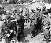 Airplane Pictures - American and Soviet troops meet east of the Elbe River.