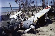 Airplane Pictures - Mitsubishi A6M3 Zero wreck abandoned at Munda Airfield, Central Solomons, 1943